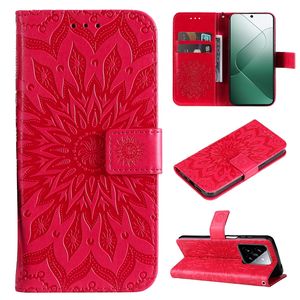 Portefeuille tournesol étui en cuir pour Redmi NOTE 14 Pro 5G 14S 4G A5 K80 5G 14C A4 K70 Ultra <span class=keywords><strong>Xiaomi</strong></span> 14T 14 Mandala Flip Cover - Product Image 4
