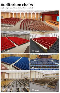 Chaises d'église empilables rembourrées en métal, design contemporain, pour <span class=keywords><strong>théâtre</strong></span> et auditorium - Product Image 4