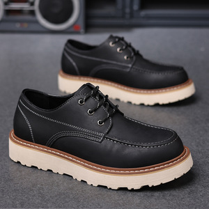 Nouvelles Bottines d'Hiver Personnalisées en Gros à Talons Épais avec Semelle Intérieure en EVA, Chaussures en Cuir Véritable pour Homme, Produits Phares USA 2023 - Product Image 2