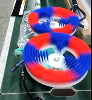 Brosse de nettoyage de panneaux solaires multifonctionnelle, machine de nettoyage de panneaux solaires électrique rotative, brosse alimentée en eau pour le nettoyage des panneaux solaires