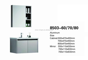 <span class=keywords><strong>Mueble</strong></span> <span class=keywords><strong>de</strong></span> <span class=keywords><strong>Baño</strong></span> Moderno con Lavabo <span class=keywords><strong>de</strong></span> Cerámica, Espejo Iluminado y Gabinete <span class=keywords><strong>de</strong></span> Pared <span class=keywords><strong>para</strong></span> Hotel - Product Image 5