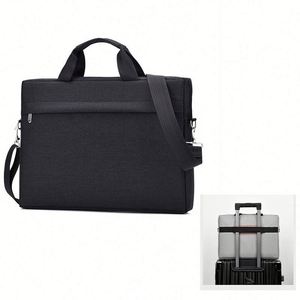 Sacoche de transport pour ordinateur portable 13/14/15 pouces et tablettes, double compartiment, sangle réglable, durable, élégante, sac de voyage professionnel - Product Image 1