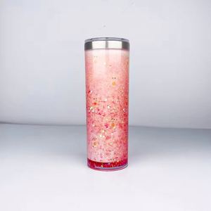 Gobelet isotherme 20oz en acier intérieur et plastique PC extérieur, effet boule à neige, vierge pour sublimation, pailleté, portable, pour voyage quotidien - Product Image 5
