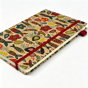 Carnet de notes A5 en liège texturé avec élastique – Fournitures scolaires et de bureau en gros - Product Image 2