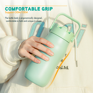 Wandelen Camping Wandelen Waterfles Vacuüm Geïsoleerde Kolf Met Draagtas Voor 12-40 Oz Flessen Met Verstelbare Schouderband - Product Image 3