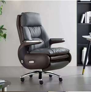 Cheap Luxury Black PU Leather Contemporary Executive Recliner <b>Office</b> <b>Chair</b> Power Adjustable Revolving Gliding Soft Ergonomic - Product Image 3