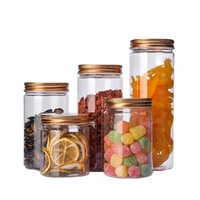 400ml 500ml clair PET plastique peut en aluminium bouchon à vis décalcomanie Surface Snack emballage alimentaire pour thé Cookie bonbons salade chocolat