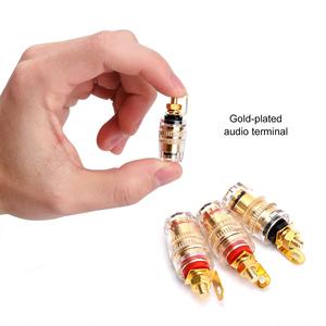 Terminale Presa A Banana 4 Mm In Rame Nichelato, Per Altoparlanti E Cavi Audio, Connettore Di Prova, 1 Pezzo