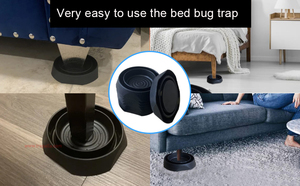Thân thiện với môi trường trong nhà bẫy lỗi Đánh chặn nhựa đen Sản phẩm bền vững chống lại rệp giường lỗi đỏ hỗ trợ bột - Product Image 4