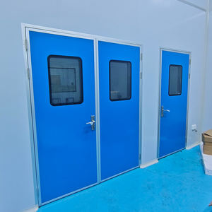 Puerta de sala limpia, paneles de puerta de acero, manijas de acero inoxidable 304, marco de velocidad de fuego, puertas interiores de acero para Hospital - Product Image 2