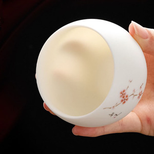 Vendita calda ceramica Set <span class=keywords><strong>da</strong></span> tè Host tazza porcellana bianca 130 Ml cinese Kongfu servizio <span class=keywords><strong>da</strong></span> tè - Product Image 5