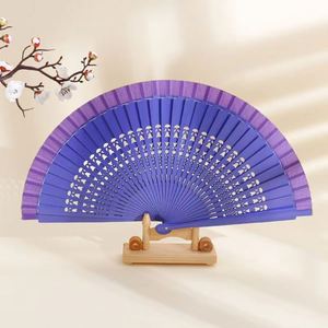 Abanico de Mano Portátil de Madera de Bambú de 33 cm, Manualidad DIY con Adorable Modelo Pintado y Tallado para Promoción de Fiestas o Publicidad - Product Image 5
