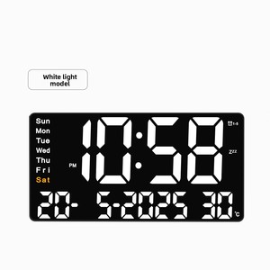 Bán buôn nhỏ gọn ABS + Acrylic thông minh trẻ em của điện tử đồng hồ báo thức LED DC giao diện cung cấp điện Power-off Bộ nhớ hiện đại - Product Image 6