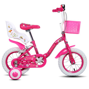 Bicicleta Infantil de Acero Rosa para Niñas, 12, 16 y 20 Pulgadas, con Canasta y Caja Trasera, Venta al Por Mayor - Product Image 5