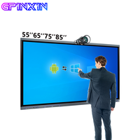 Tableau blanc interactif pour l'école avec écran tactile OEM ODM 4K Android OPS 65 pouces 75 86 pouces