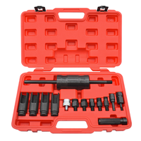 Outil de démontage universel en acier pour injecteurs diesel 14 pièces avec manchon de démontage de capteur pour voitures VW, marque MT-Tools, noir