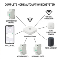 Interruptor de Circuito Inteligente SLS Zigbee para Riel DIN, 10-63A, Monitoreo de Energía, 1P 2P 90-240V, Interruptor Remoto, Hogar Inteligente, Compatible con Alexa/Google