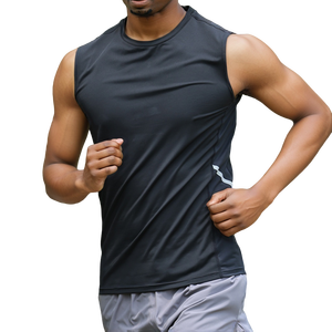 Custom Silk Screen Printing Men Quick Dry Ribbed Vest Athletic Singlet Workout Slim Man Active Muscle Fit Ribbed - Product Image 2