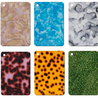 Vente en gros Feuilles d'écaille de tortue en acrylique Panneaux en plastique brillant pour meubles, décoration et artisanat