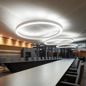 Lampe ronde personnalisée en forme de grande courbe, lumière linéaire, circulaire, ovale, plafond, anneau Led suspendu, cercle led, lustre moderne - Product Image 6