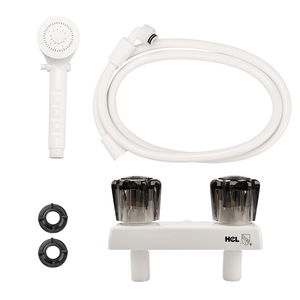 RV <strong>Outdoor</strong> <strong>Shower</strong> Exterior <strong>Shower</strong> Box <strong>Kit</strong> for RV, Camper, Van, Travel Trailer, Motorhome and Boat, White - Product Image 4