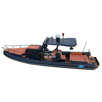 Bateau pneumatique semi-rigide de luxe Hedia de 35 pieds avec coque en aluminium de luxe, cabine et toilettes