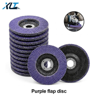 Disque à lamelles en céramique d'alumine violette de 4 pouces (100 mm) à 72 pages, haute densité, T27, pour acier inoxydable et alliages, vente en gros OEM/ODM/OBM