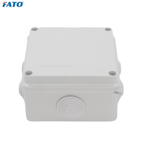 FATO Boîte de Jonction en Plastique ABS IP65 avec Bouchon en Caoutchouc Boîtier Étanche Boîte à Bornes de Distribution Extérieure
