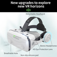 Lunettes VR 3D, casque de réalité virtuelle, expérience immersive, lunettes VR, visionneuse 360° à distance, casque VR intelligent pour jeux et films