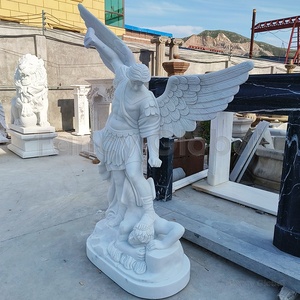 Granite Stone Marble Life Size Statue of <strong>St</strong>. <strong>Michael</strong> Angel the <strong>Archangel</strong> Defeating Satan <strong>Figurine</strong> Sculpture