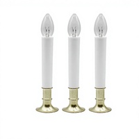 Kit de bougie de fenêtre Creative Hobbies, lampe à bougie électrique avec capteur crépusculaire, ampoule 7W, support à ventouse, décoration d'intérieur, grande taille |   4