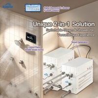 OEM/ODM, générateur de vapeur WiFi APP 4,5 kW~18 kW, générateur de vapeur 2-en-1, douche vapeur, système de contrôle intelligent intégré avec clavier tactile LCD