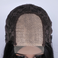 Perruque de luxe 4*4 en soie, cheveux humains brésiliens, texture lisse Remy 9A, longue, installation sans colle, vente en gros