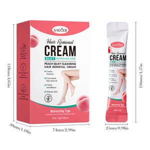 OEM all'ingrosso SADOER <span class=keywords><strong>donna</strong></span> <span class=keywords><strong>crema</strong></span> di rimozione dei capelli estratto di pesca idratante indolore <span class=keywords><strong>corpo</strong></span> lisciante <span class=keywords><strong>crema</strong></span> depilatoria - Product Image 6