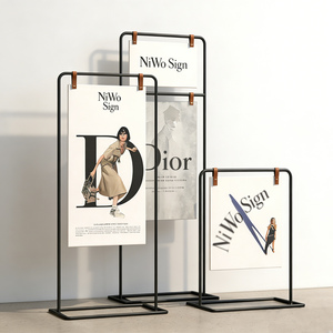 Support d'affichage en métal sur pied, conception personnalisée gratuite, montage facile, support pour affiches, livraison rapide, panneaux publicitaires - Product Image 1