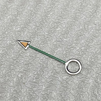 Accessoire de montre - Cadran triangulaire en forme de flèche avec cadre argenté - Aiguille d'alarme