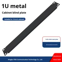 19-Zoll-Schwarzmetallschrank 1U Backplane Blind Plate Netzwerks erver Cooling Shield Telecom Parts Zubehör Abdeckplatte