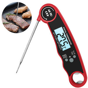 Termómetro Digital para Carne, de Lectura Instantánea, para Cocina, Barbacoa y Filetes - Resistente al Agua, con Sonda Plegable y Abrebotellas - Product Image 1