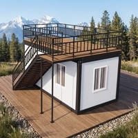 Maisons modulaires en conteneurs à un étage MHY-001 avec terrasses sur le toit, personnalisables dans différents styles, maisons de vacances en bord de mer