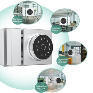 KENRONE Smart RFID <strong>Glass</strong>-to-<strong>Glass</strong> <strong>Door</strong> <strong>Lock</strong>-Frameless, Double-Sided, No-Drilling Design for Office, Shop &amp; Bathroom - Product Image 5