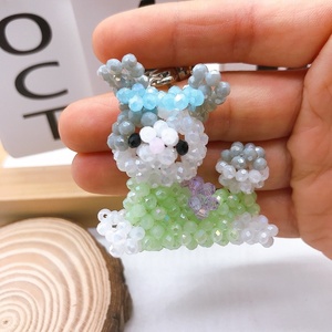 Dainty Handmade Women Handbag Charm Clothing Accessories Girls <b>Purse</b> Bag Decoration Faceted Glass Beads <b>Cute</b> Tiny House Keychain - Product Image 6