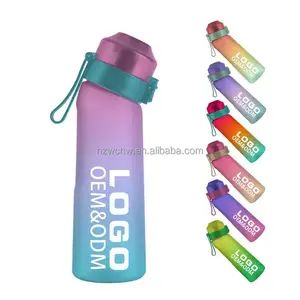 Hot Selling Water Bottle 650ml Frosted Painting BPA Free Tritan Plastic Flavor Water Bottle With Flavor Pods