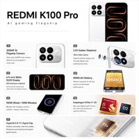 Smartphone REDMI K100 Pro 5G, version mondiale chinoise, Snapdragon 8 Elite, 8580 mAh, charge rapide 100 W, appareil photo 200 MP, téléphone portable
