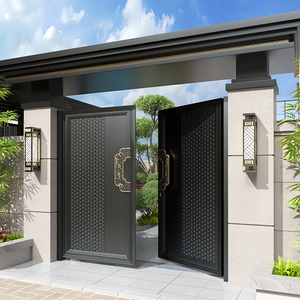 Portail coulissant automatique en aluminium robuste pour entrée de propriété résidentielle extérieure moderne - Product Image 1