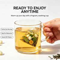 Thé aux fleurs mélangées 600g, sachets de thé pyramidaux au chrysanthème, jasmin, osmanthus et menthe, infusion chaude sans sucre pour la maison et le bureau