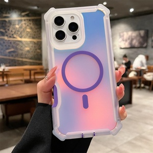 เคสใสไล่สีแบบโปร่งแสงสำหรับ iPhone 13 14 15 16 Pro Max รองรับการชาร์จไร้สาย แม่เหล็กแรงสูง N52 ป้องกันการตกกระแทก - Product Image 4