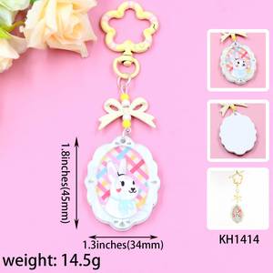 Op maat gemaakte cartoon anime waterdichte modetrend acryl UV-geprinte unieke foto charms digitale plastic sleutelhanger - Product Image 4