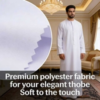 Kain Poliester 100% Spun untuk Kain Thobe