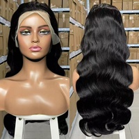 Peluca Frontal Rizada Kinky 13*4 de Grado SDD 16A, Cabello Humano, 300% de Densidad, Peluca Frontal de Cabello Humano Natural, Pelucas Largas Bob para Mujer