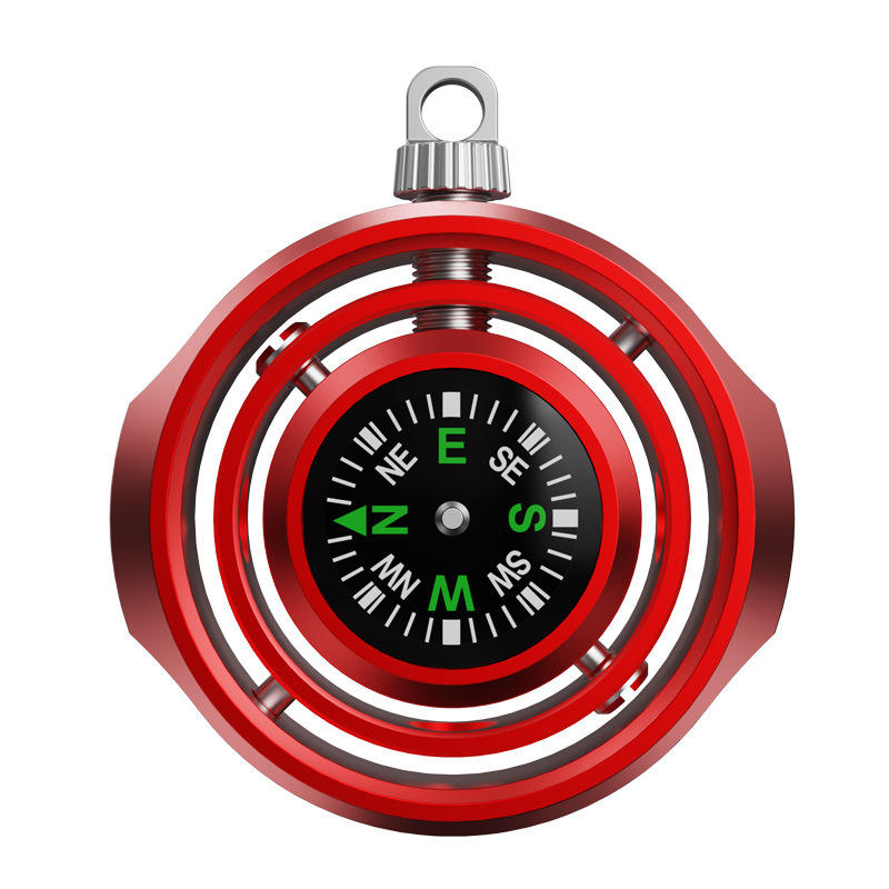 Compass palm gyro-rouge-boîte d'emballage anglais